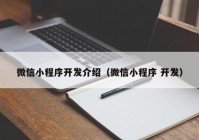 微信小程序開發(fā)介紹（微信小程序 開發(fā)）