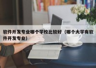 軟件開發(fā)專業(yè)哪個學校比較好（哪個大學有軟件開發(fā)專業(yè)）