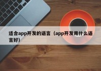 適合app開發(fā)的語(yǔ)言（app開發(fā)用什么語(yǔ)言好）