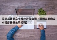 深圳三足鼎立小程序開發(fā)公司（深圳三足鼎立小程序開發(fā)公司招聘）