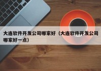 大連軟件開發(fā)公司哪家好（大連軟件開發(fā)公司哪家好一點）