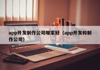 app開發(fā)制作公司哪家好（app開發(fā)和制作公司）