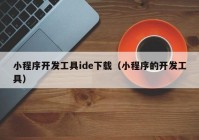 小程序開發(fā)工具ide下載（小程序的開發(fā)工具）