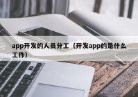 app開(kāi)發(fā)的人員分工（開(kāi)發(fā)app的是什么工作）